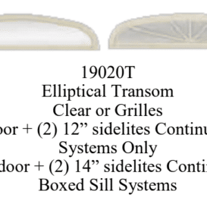 Sidelites and Transoms -19020T Elliptical Transom