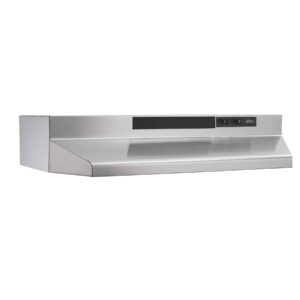 Broan Stainless Steel 30" Convertible Under-Cabinet Range Hood, 230 CFM Max Blower-F403004