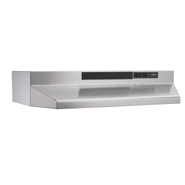 Broan Stainless Steel 30" Convertible Under-Cabinet Range Hood, 230 CFM Max Blower-F403004