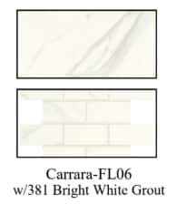 Florentine (Level 3) Carrara-FL06 w/381 Bright White Grout