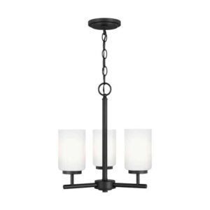 31160-112 Oslo Collection 3-Light Chandelier in Midnight Black