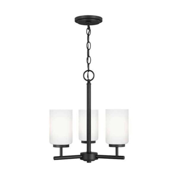 31160-112 Oslo Collection 3-Light Chandelier in Midnight Black
