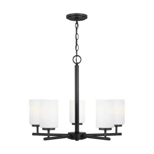 31161-112 Oslo Collection 5-Light Chandelier in Midnight Black