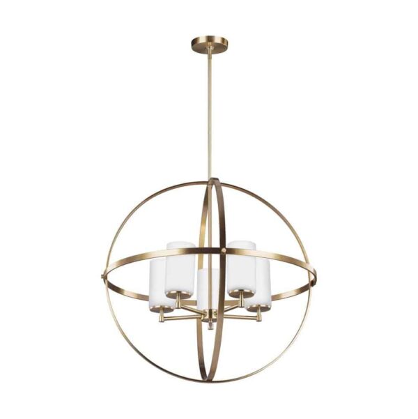 3124605-848 Alturas Collection 5-Light Chandelier in Satin Brass