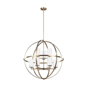 3124609-848 Alturas Collection 2-Tier/9-Light Chandelier in Satin Brass