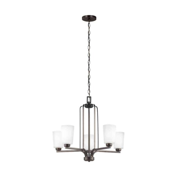 3128905-710 Franport Collection 5-Light Chandelier in Bronze