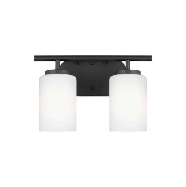 41161-112 Oslo Collection 2-Light Wall/Bath in Midnight Black
