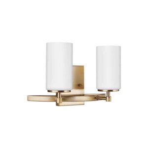 4424602-848 Alturas Collection 2-Light Wall/Bath in Satin Brass