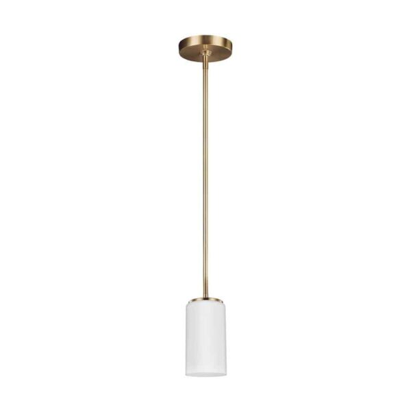 6124601-848 Alturas Collection 1-Light Mini Pendant in Satin Brass
