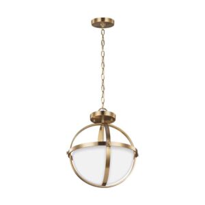 7724602-848 Alturas Collection 2-Light Semi-Flush Convertible Pendant in Satin Brass