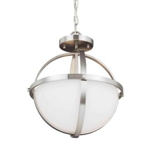 7724602-962 Alturas Collection 2-Light Semi-Flush Convertible Pendant in Nickel