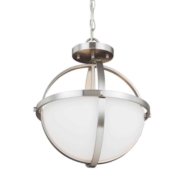 7724602-962 Alturas Collection 2-Light Semi-Flush Convertible Pendant in Nickel
