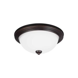 77263-710 Flush Mount 1-Bulb Bedroom/Hall Light in Bronze