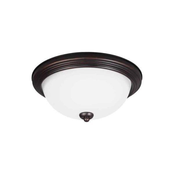 77263-710 Flush Mount 1-Bulb Bedroom/Hall Light in Bronze