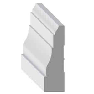 366—Colonial Feather Edge 11/16” x 2-1/4” Standard Casing - Pine, Painted White