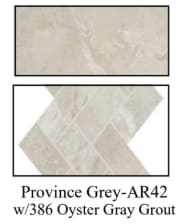 Archaia Floor & Wall Tile (Level 2) Province Grey-AR42 w/386 Oyster Gray Grout