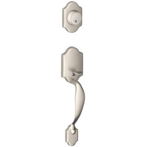Paris Handleset  w/ Deadbolt (619) Satin Nickel