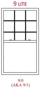 Harvey Slimline Window GBG 9 Lite