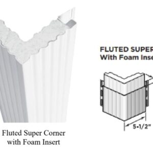 Fluted Super Corner with Foam Insert