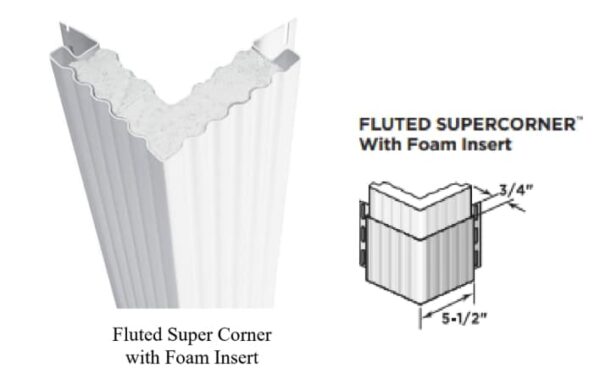 Fluted Super Corner with Foam Insert