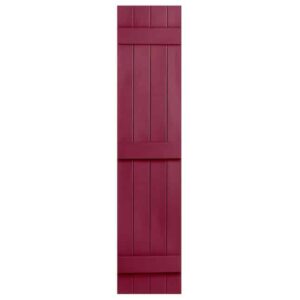 Shutters Board & Batten Closed 4-Panel Berry