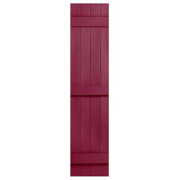 Shutters Board & Batten Closed 4-Panel Berry