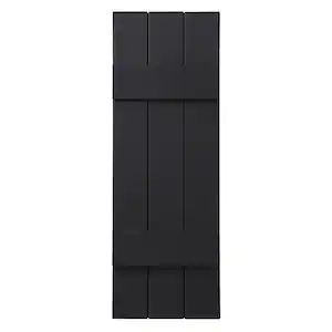 Shutters Board & Batten Closed 4-Panel Black