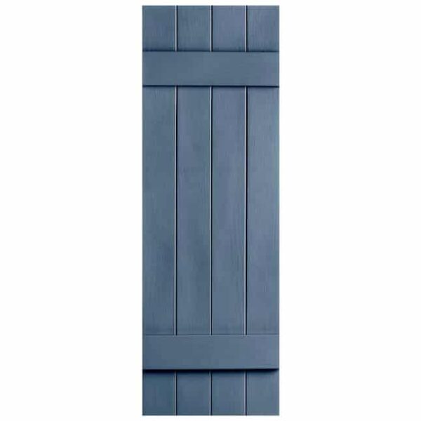 Shutters Board & Batten Closed 4-Panel Blue
