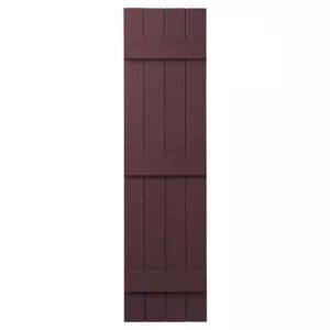 Shutters Board & Batten Closed 4-Panel Bordeaux