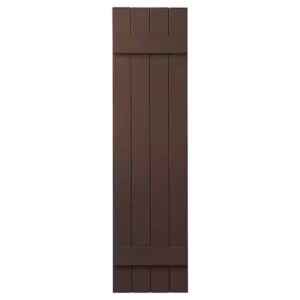Shutters Board & Batten Closed 4-Panel Brown