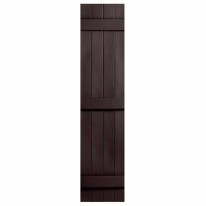 Shutters Board & Batten Closed 4-Panel Chocolate