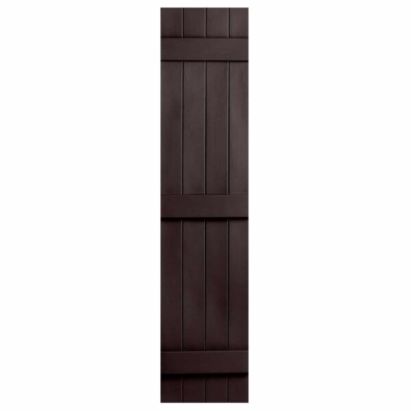 Shutters Board & Batten Closed 4-Panel Chocolate