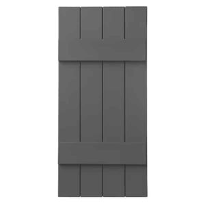 Shutters Board & Batten Closed 4-Panel Gray