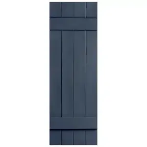 Shutters Board & Batten Closed 4-Panel Indigo Blue