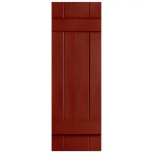 Shutters Board & Batten Closed 4-Panel Red