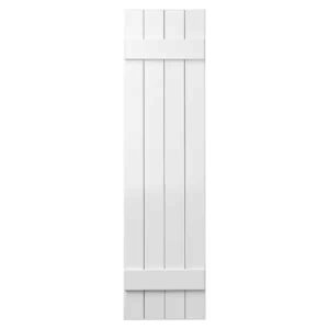 Shutters Board & Batten Closed 4-Panel White
