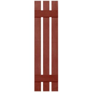 Shutters Board and Batten 3-Panel Red