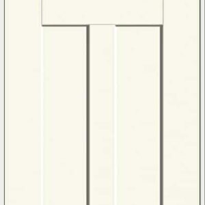 ThermaTru S4813 Craftsman Lite 2 Panel Shaker (Recessed Panel) w/3 Lite 3Wx1H Divided Lite