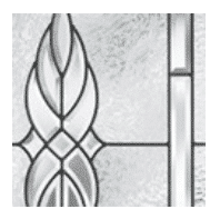 Kensington Decorative Glass - Black Nickel Camming