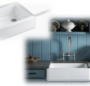 Quartz Countertop Kohler Enameled Cast Iron Apron Sink K-6489