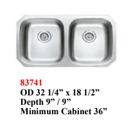 Quartz Countertop Double Bowl 83741