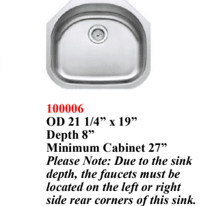 Quartz Countertop Single Bowl 100006