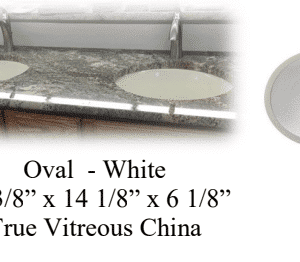 Quartz Countertop True Vitreous China Oval White