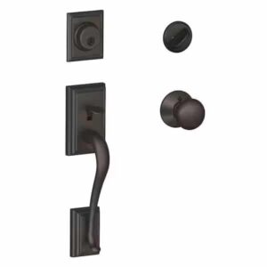 F60 Addison Handleset w/ Deadbolt (622) Matte Black