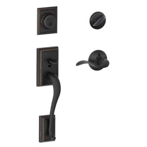F60 Addison Handleset w/ Deadbolt (716) Aged Bronze