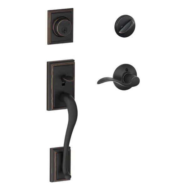 F60 Addison Handleset w/ Deadbolt (716) Aged Bronze